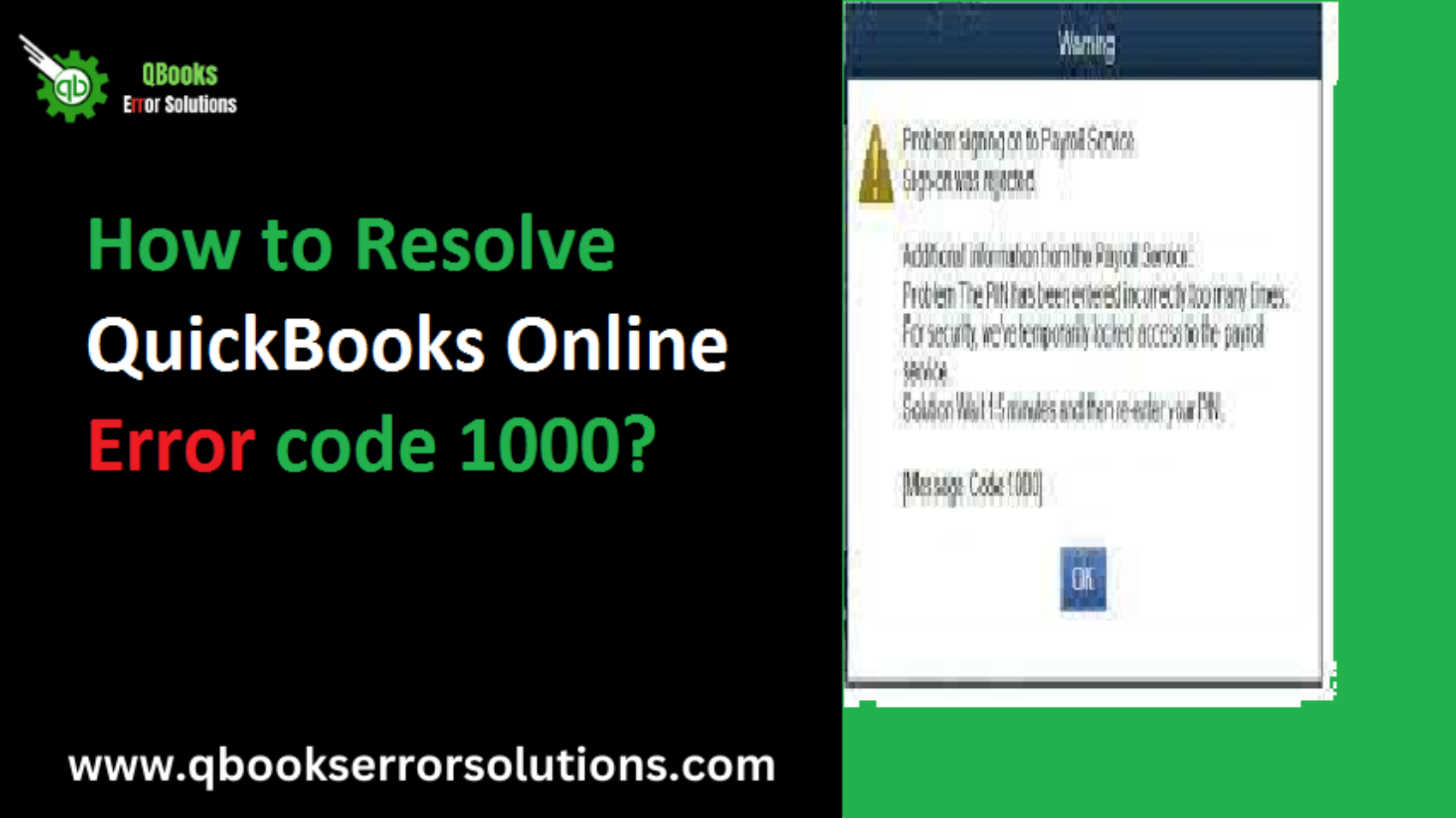 How to Resolve QuickBooks Error Code 1000
