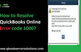 How to Resolve QuickBooks Online Error code 1000?