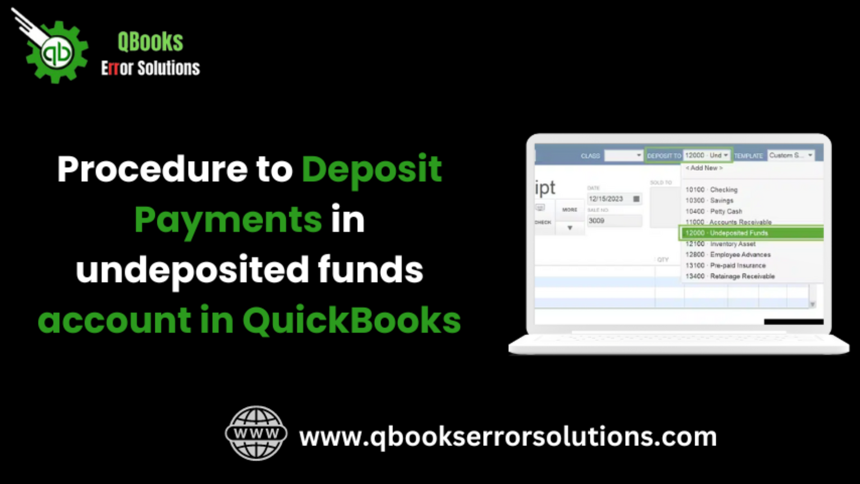 Procedure to Deposit Payments in undeposited funds account in QuickBooks