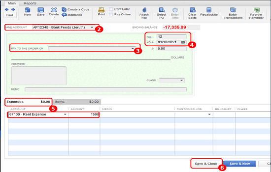 Expense Account-save-close