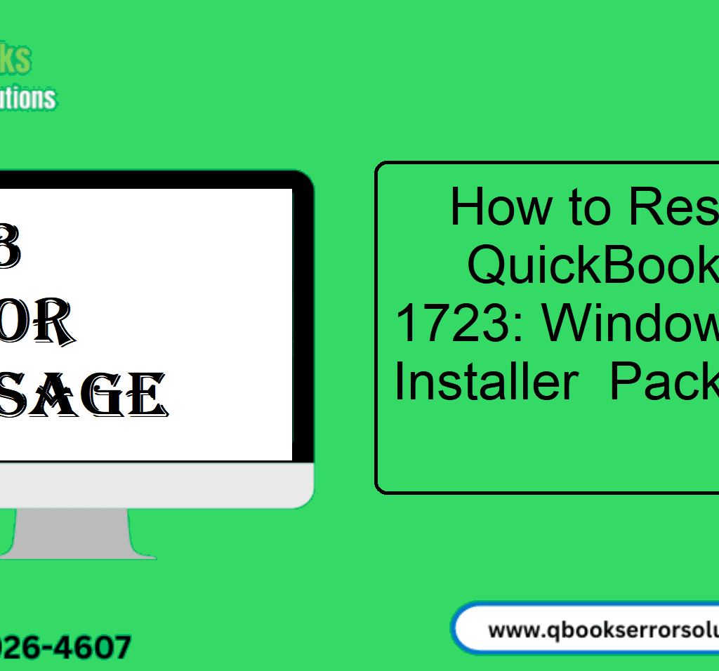 How to Resolve QuickBooks Error 1723 Windows Installer Package