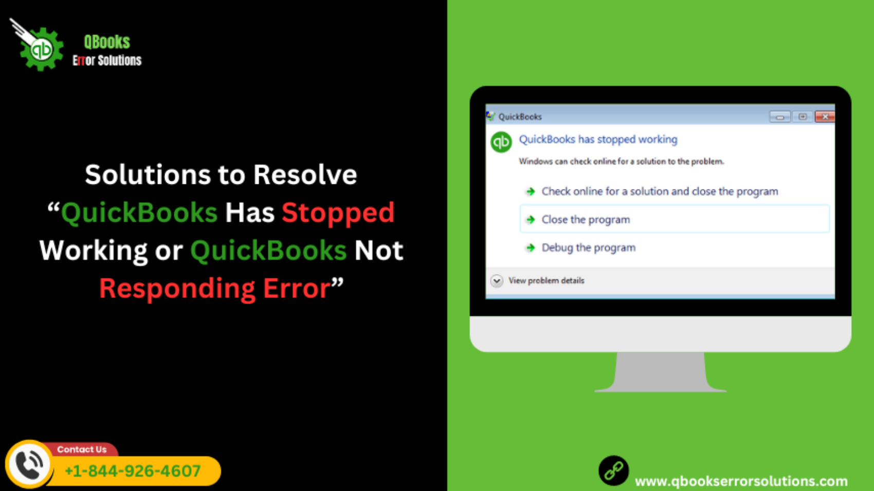 Solutions to Resolve “QuickBooks Has Stopped Working or QuickBooks Not Responding Error”