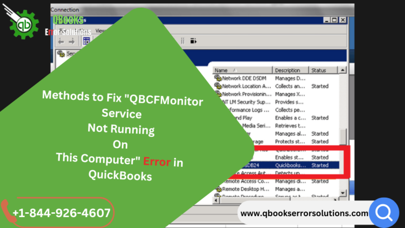 Fixing QBCFMonitorService Not Running On This Computer Error in QuickBooks