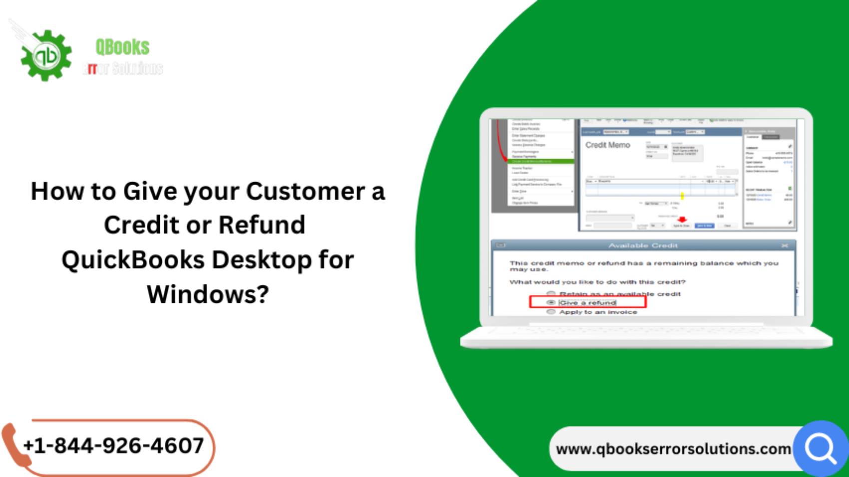 Quick Guide to Give your Customer a Credit or Refund QuickBooks Desktop for Windows