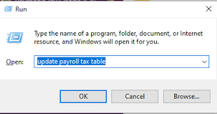 Update Payroll tax table
